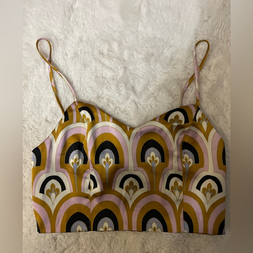 NWT House of Harlow 1960 Art Deco Crop Top - Picture 4 of 7